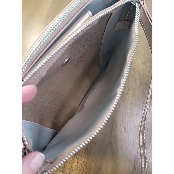 Nine West Levona Pink-Gold Crossbody Shoulder Bag Double-Zip GUC - Picture 12 of 12